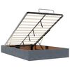 vidaXL Cama otomana con colch&oacute;n y LED terciopelo gris oscuro 120x190cm