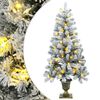 vidaXL Mini &aacute;rbol de Navidad nevado 120 cm 100 LED Blanco C&aacute;lido PVC