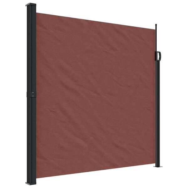 vidaXL Toldo lateral retr&aacute;ctil marr&oacute;n 200x300 cm