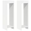 vidaXL Soporte de plantas 2 uds. Blanco 30 x 30 x 100 cm
