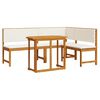 vidaXL Conjunto de Bancos de Jard&iacute;n 3 pcs Marr&oacute;n