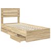 vidaXL Estructura de cama Roble Sonoma 90 x 200 cm Madera Ingenieril