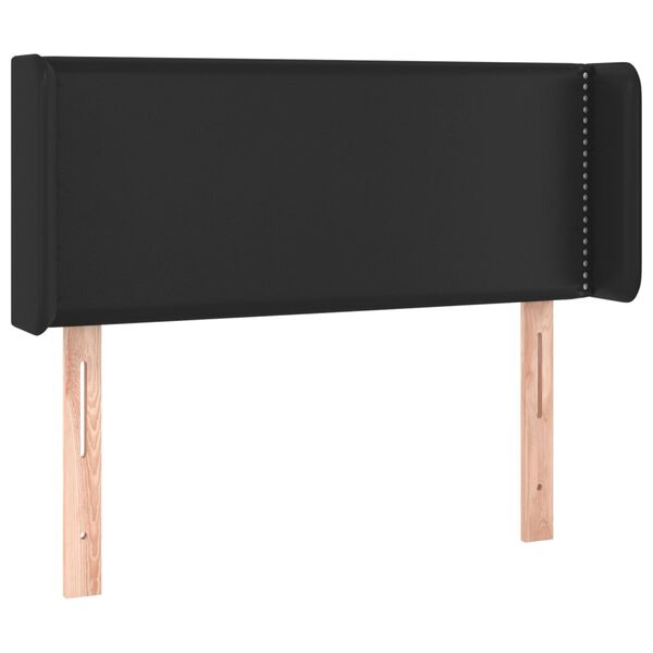 vidaXL Cabecero con LED cuero sint&eacute;tico negro 93x16x78/88 cm