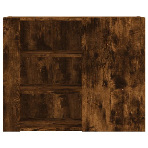 vidaXL Armario de pared madera de ingeniería roble ahumado 75x35x60 cm