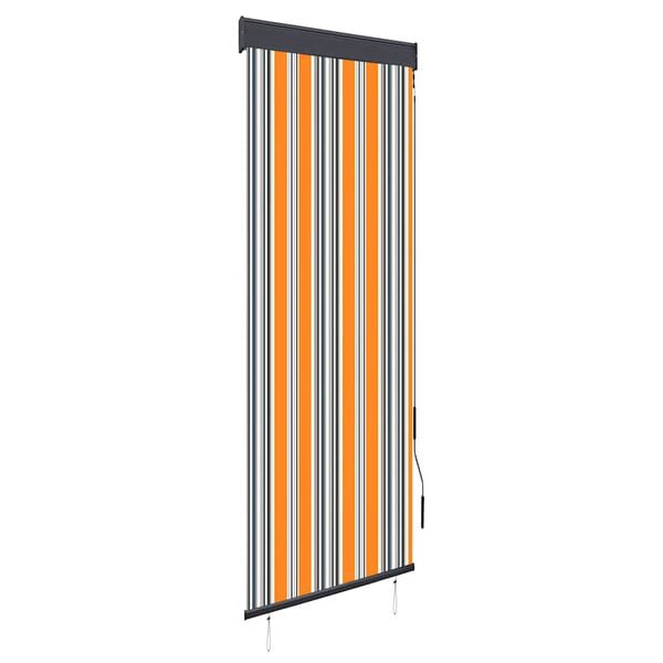vidaXL Estor enrollable de exterior amarillo y azul 60x250 cm