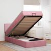 vidaXL Estructura cama otomana colch&oacute;n terciopelo rosa 80x200cm