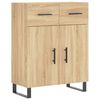 vidaXL Aparador alto madera contrachapada color roble 69,5x34x180 cm