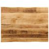 vidaXL Tablero de mesa borde natural madera maciza mango 70x60x3,8 cm