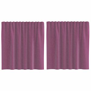 vidaXL Cortinas de voile con ojales para barra, 2 unidades, color morado