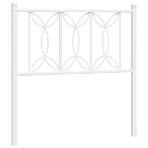 vidaXL Cabecero de metal blanco 90 cm
