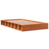 vidaXL Estructura de cama sin colch&oacute;n madera maciza marr&oacute;n 75x190 cm