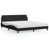 vidaXL Estructura de cama Dover cuero sint&eacute;tico negro 183x213cm