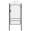 vidaXL Puerta de jard&iacute;n WOERDEN 200 x 100 cm Acero Gris Con cerradura