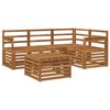 vidaXL Conjunto de sof&aacute;s de exterior 5 uds. Natural Poli&eacute;ster