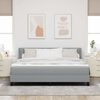 vidaXL Cama tipo Box Spring Gris Claro 200 x 180 cm Poli&eacute;ster