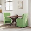vidaXL Sillas de Comedor con Ruedas 2 pcs Verde claro 58 x 65 x 98 cm