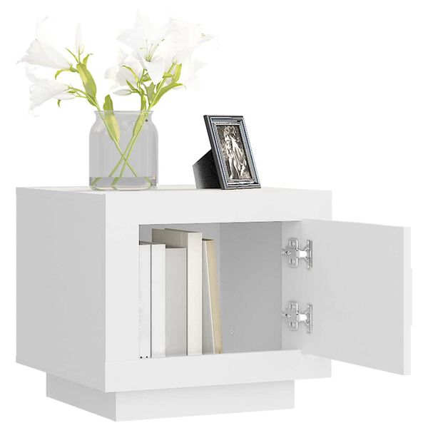 vidaXL Mesa de centro madera contrachapada blanco 51x50x45 cm