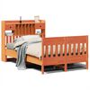 vidaXL Cama sin colch&oacute;n madera maciza de pino marr&oacute;n cera 120x200 cm