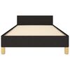 vidaXL Estructura de cama sin colch&oacute;n tela negro 80x200 cm