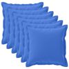 vidaXL Funda de almohada 6 uds. HOUTEN Azul Royal 65 x 65 cm Poli&eacute;ster