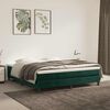 vidaXL Cama box spring con colch&oacute;n terciopelo verde oscuro 160x200 cm