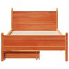 vidaXL Cama sin colch&oacute;n madera maciza de pino marr&oacute;n cera 100x200 cm