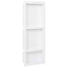 vidaXL Hornacina de ducha 3 compartimentos blanco brillo 41x99x9 cm