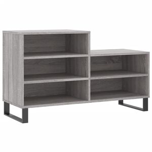 vidaXL Zapatero madera contrachapada gris Sonoma 102x36x60 cm
