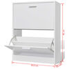 vidaXL Mueble zapatero blanco con 2 compartimentos