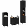 vidaXL Juego de muebles de ba&ntilde;o 3 pcs Roble Negro 30 x 30 x 190 cm