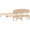 vidaXL Estructura de cama Natural 120 x 200 cm Madera de pino macizo