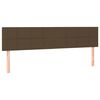vidaXL Cabeceros tela marr&oacute;n oscuro 180x5x78/88 cm