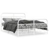 vidaXL Estructura cama sin colch&oacute;n con estribo metal blanco 150x200 cm