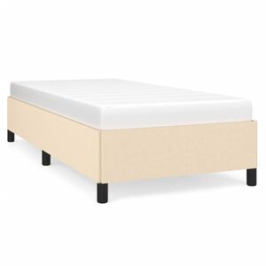 vidaXL Estructura de cama sin colchón tela crema 90x190 cm