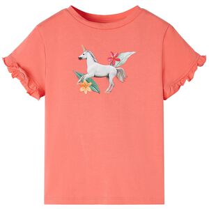 vidaXL Camiseta infantil de manga corta coral 104