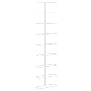 vidaXL Botellero de pared para 9 botellas hierro blanco
