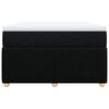 vidaXL Cama box spring con colch&oacute;n tela negro 120x200 cm