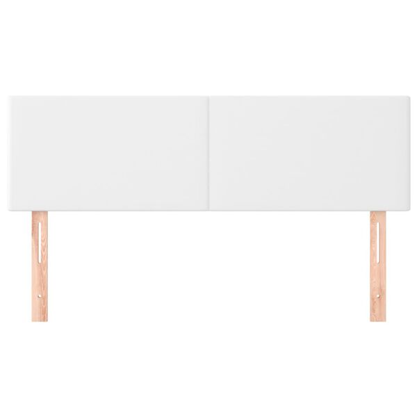 vidaXL Cabeceros 2 unidades cuero sint&eacute;tico blanco 72x5x78/88 cm