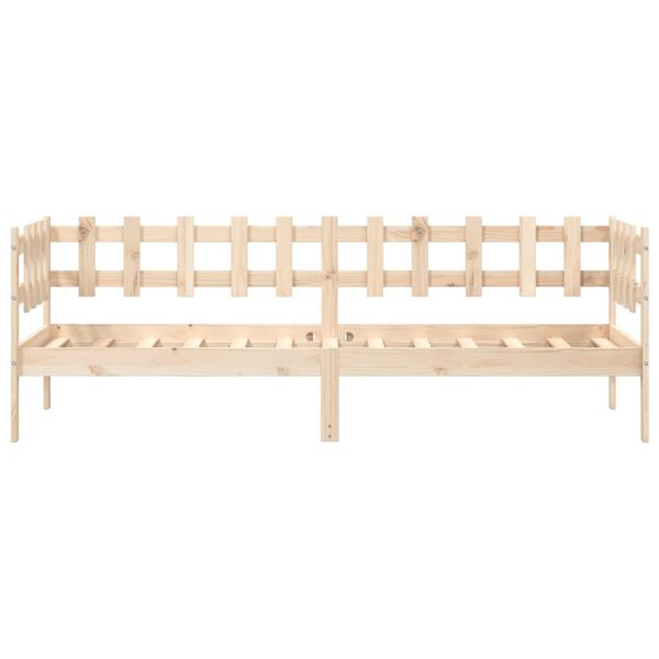 vidaXL Sof&aacute; cama sin colch&oacute;n madera maciza de pino 90x200 cm