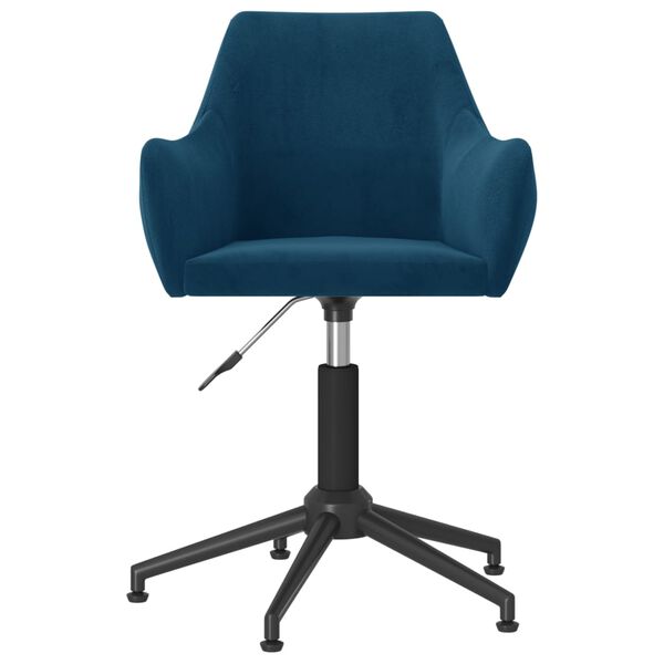 vidaXL Silla de comedor giratoria de terciopelo azul