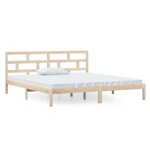 vidaXL Estructura de cama madera maciza de pino 140x190 cm
