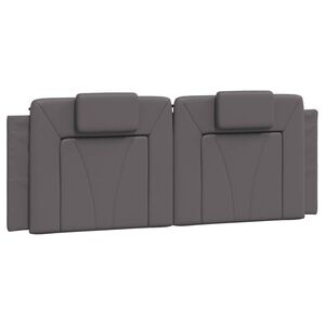 vidaXL Cabecero de cama acolchado Viana cuero sint&eacute;tico gris 120 cm