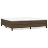 vidaXL Estructura de cama con somier tela marr&oacute;n oscuro 200x200 cm
