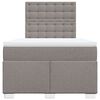 vidaXL Cama box spring con colch&oacute;n tela gris taupe 120x190 cm