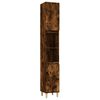 vidaXL Armario de ba&ntilde;o madera contrachapada roble ahumado 30x30x190 cm