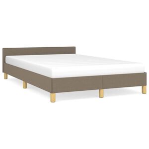 vidaXL Estructura de cama sin colch&oacute;n tela gris taupe 120x200 cm