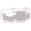 vidaXL Set sof&aacute;s jard&iacute;n y cojines 7 pzas rat&aacute;n sint&eacute;tico acacia beige