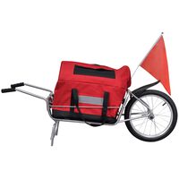 vidaXL Remolque para bicicletas de una rueda con bolsa de almacenaje