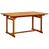 vidaXL Mesa de comedor jardín madera maciza acacia (150-200)x100x75cm