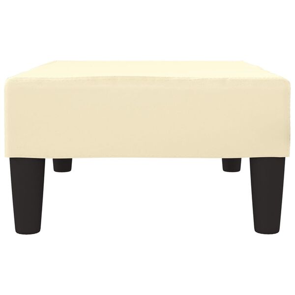 vidaXL Taburete de cuero sintético color crema 78x56x32 cm